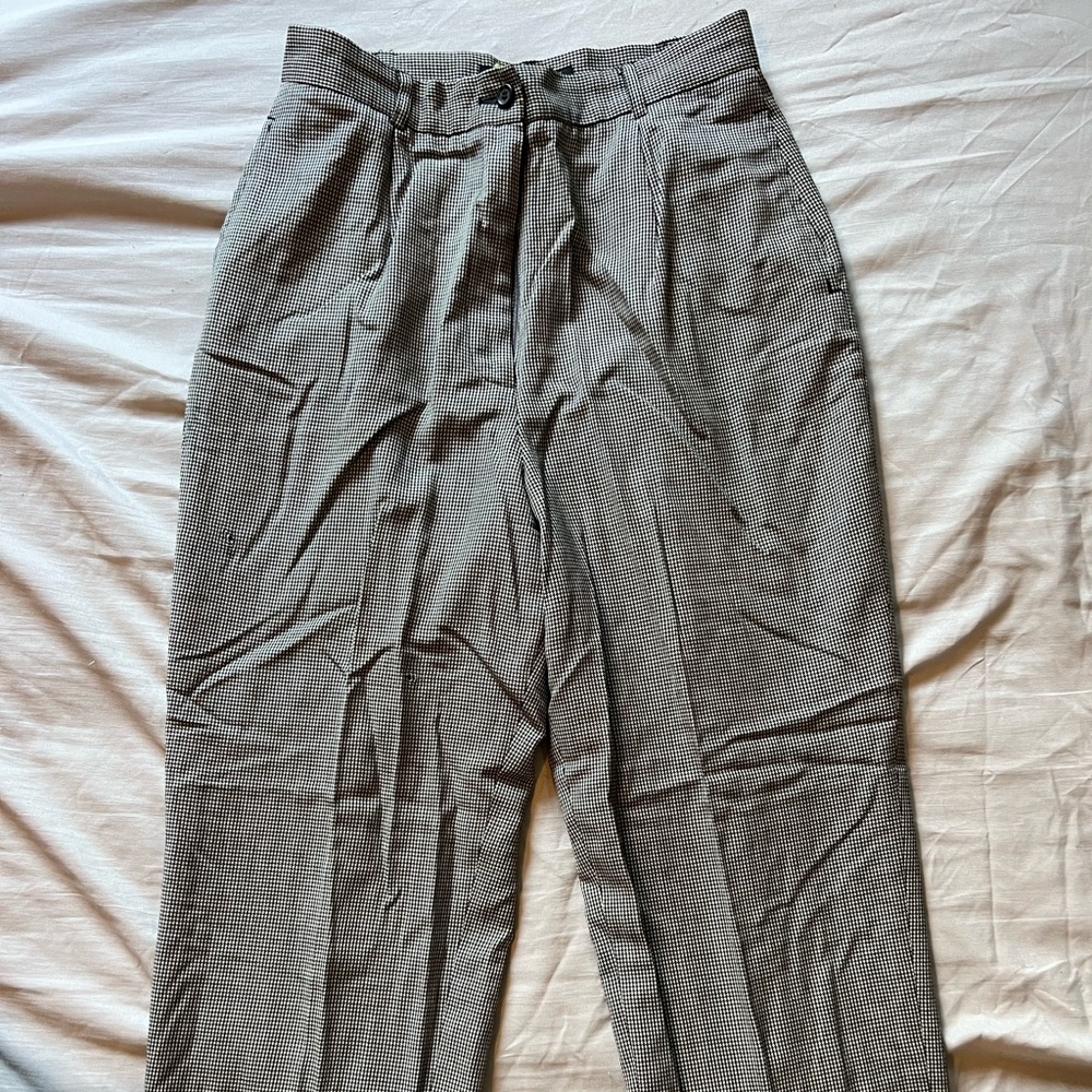 Brooks bothers Black & white checkered pants size 8
